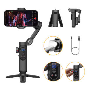 AOCHUAN Smart XPro Smartphone 3 Axis Gimbal Stabilizer For iPhone and Android Smartphone Shooting Video With fill light effect - Fagaare 1.1