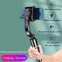 Roreta 2023 NEW Gimbal Stabilizer Selfie Stick Foldable Wireless Tripod with Bluetooth Shutter Monopod for IOS Android - Fagaare 1.1