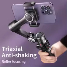 AOCHUAN 3-Axis Handheld Gimbal Stabilizer for Smartphone with Fill Light for iPhone Android Face Tracking Vlog Smart XE - Fagaare 1.1