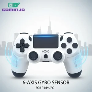 GAMINJA 6-axis Gyroscope Dual Vibration With touch pad Wireless Gamepad Bluetooth Controller For PS4 PS3 Console Computer PC - Fagaare1.1