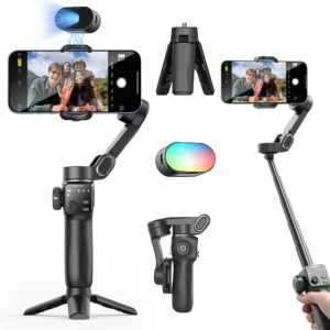 AOCHUAN Handheld Gimbal Stabilizer 3-Axis Smart V8 For Phone with Extension Rod Tripod Face Tracking For iPhone Android TikTok - Fagaare 1.1